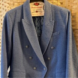 L'AGENCE Blue Patterned Fabric